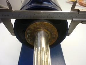 Mätning av växelhusets ytterdiameter
