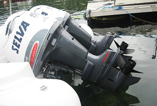 Test för Selva Rib 8.0 med två Selva Whiteshark 150 hk